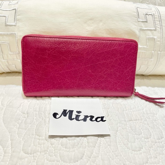 Authentic Balenciaga Lambskin long zippy wallet - Picture 3 of 16